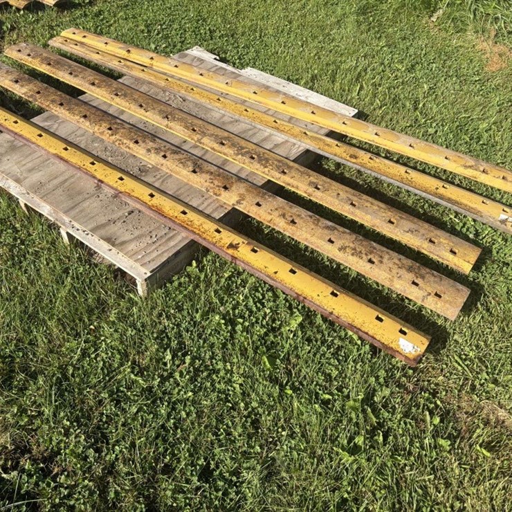 (5) 8’ used Grader Blades, off of CAT, (A)