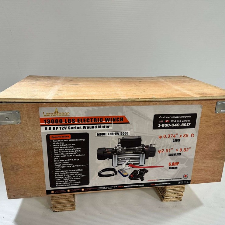 LandHonor 13000 lbs Electric Winch 6.0 HP 12V