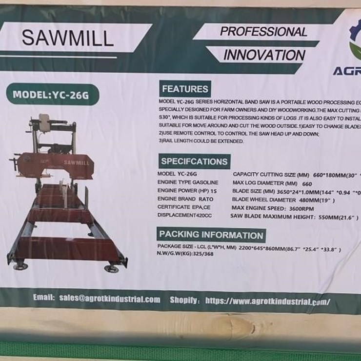 AGROTK YC-26G Band Sawmill