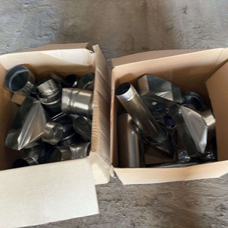(2) boxes of Floor Vent parts and piping , Buying All for One Money