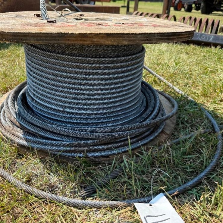 PARTIAL SPOOL OF ELEVATOR CABLE