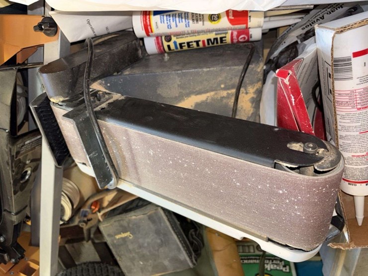 pallet-of:-portable-toilet,-(unused),-miter-saw,-caulk,-belt-sander,-and-more,-buying-all-for-one-mo-image-6