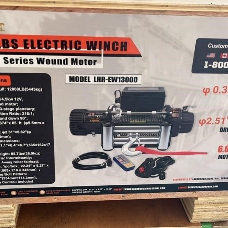 Landhonor 13,000Lb 6hp 12v Electric Winch