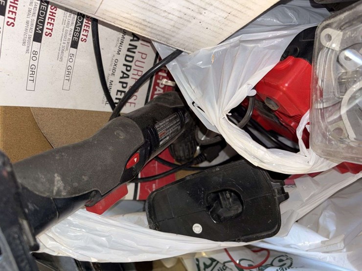 pallet-of:-portable-toilet,-(unused),-miter-saw,-caulk,-belt-sander,-and-more,-buying-all-for-one-mo-image-8