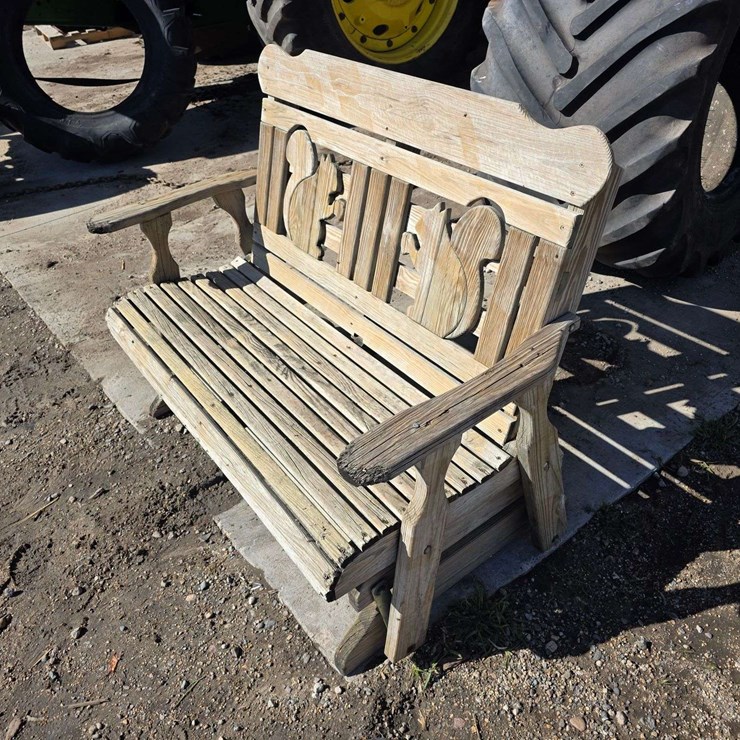Wooden Rocking Bench