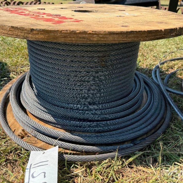 PARTIAL SPOOL OF ELEVATOR CABLE