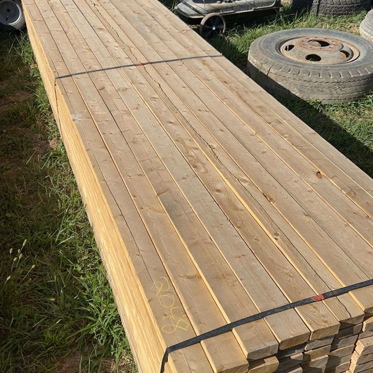 121 boards of 2"x4"x12' #2 white wood lumber, (Bidding is by the board, not the stack)