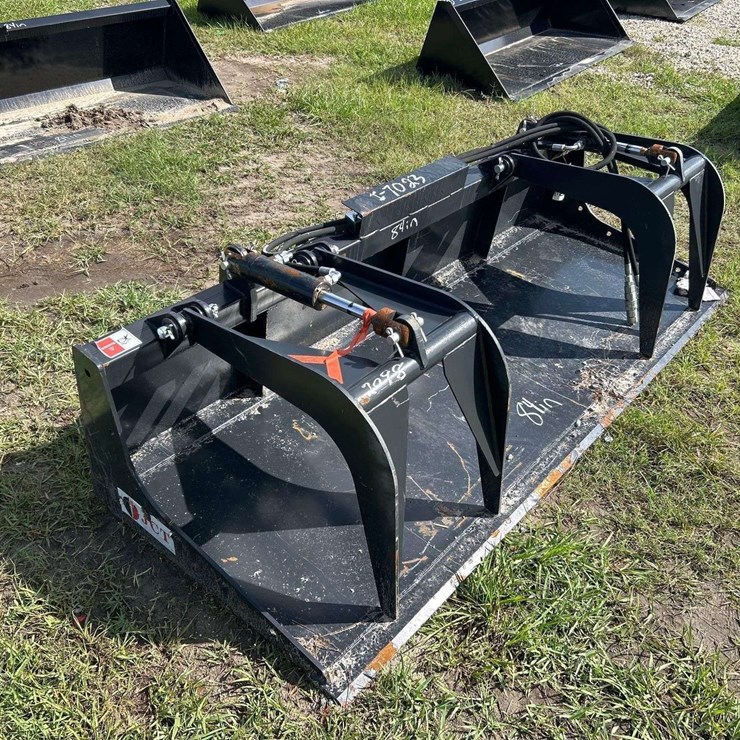 2025 84in Dual Cylinder Grapple Bucket Skid Steer Attachment