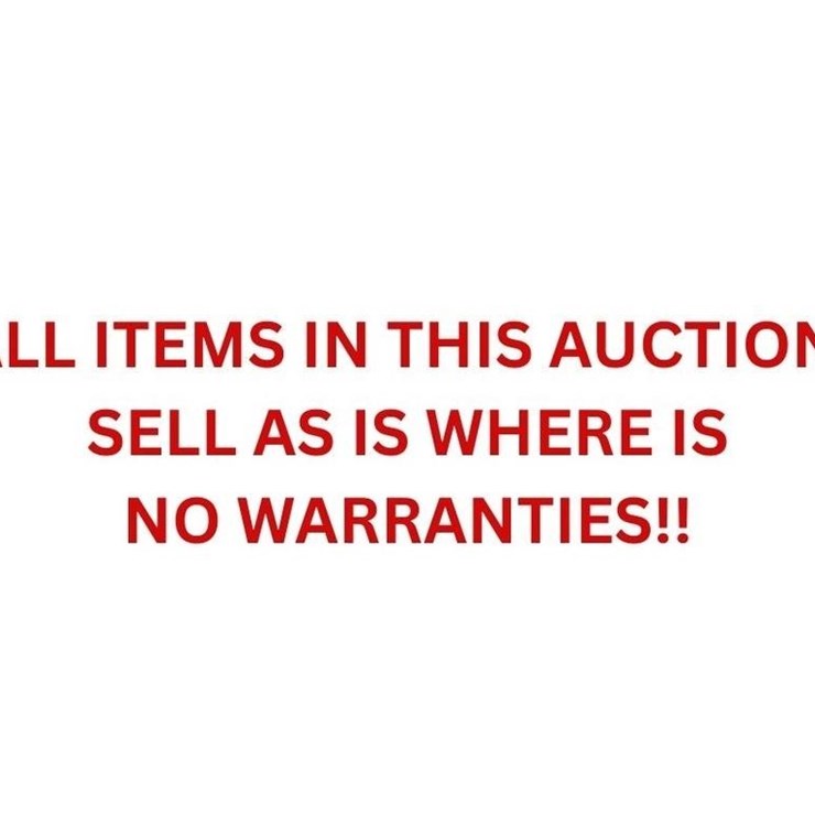 There is NO WARRANTY on any items in the auction.