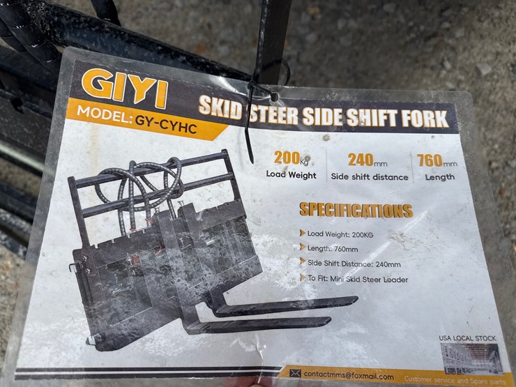#230-•-#26376-•-unused-giyi-30"-mini-skid-steer-side-shift-fork-xcyhc2507282-image-5