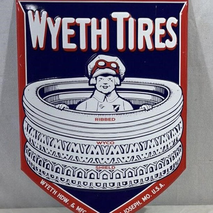 Wyeth Tires Metal Sign
