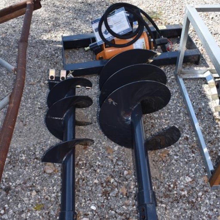 SKID STEER POSTHOLE DIGGER W/ 12" AND 18" AUGER