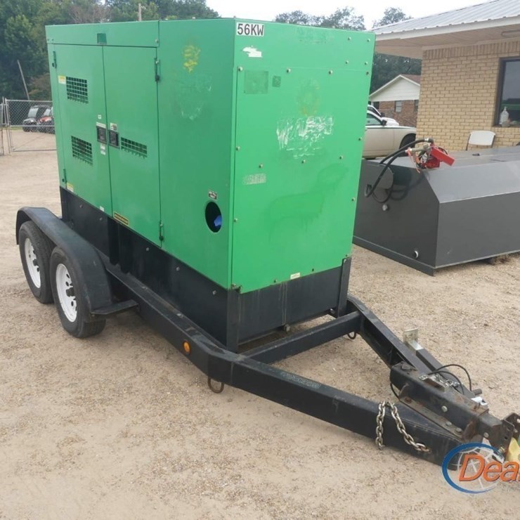 2016 MULTIQUIP WHISPERWATT 56KW GENERATOR, S/N 5SLBG142XGL018854: TOWABLE, 70 KVA