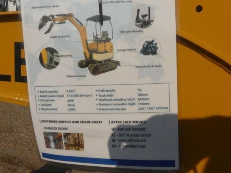 unused-2025-sdlanch-sdle20-mini-excavator,-s/n-00726a:-yanmar-23hp-diesel-eng.,-rubber-tracks-image-8