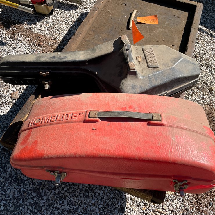 #1685 • (2) Homelite Chainsaws in Hard Cases
