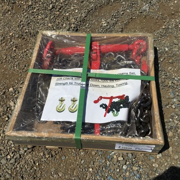 Unused Ratchet Binders and Chain Set,