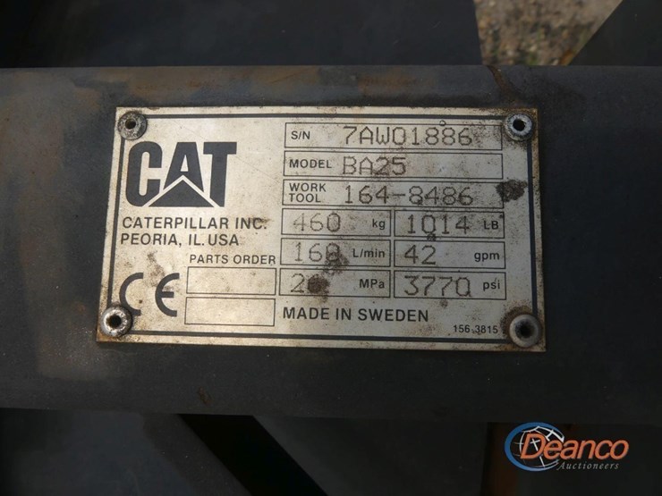cat-ba25-hydraulic-sweeper-attachment,-s/n-7aw01886-image-2