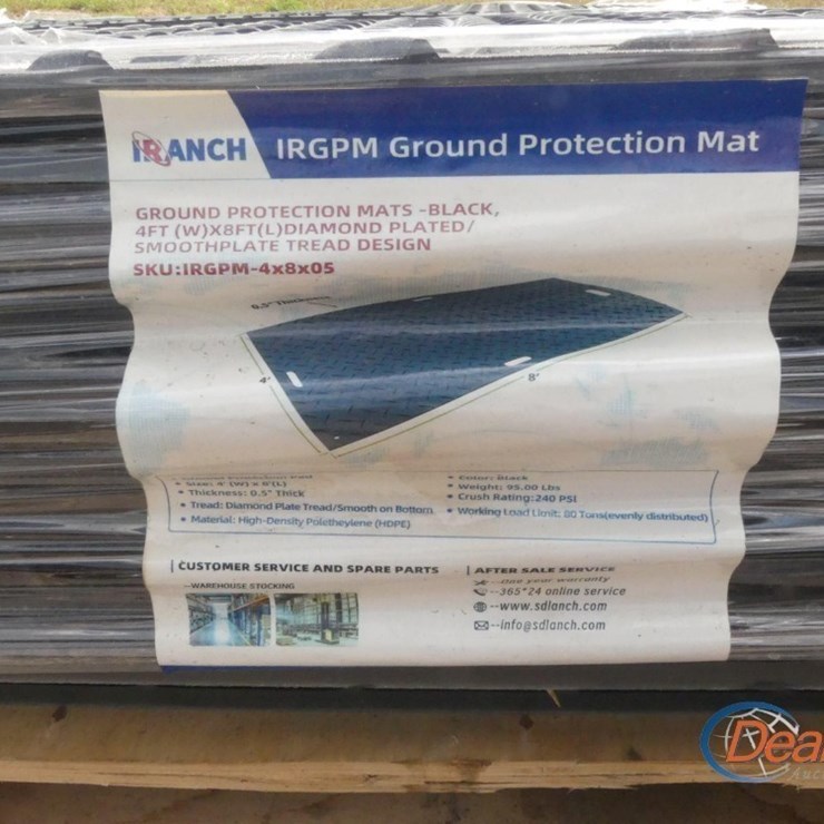 (15) UNUSED 2025 IR GROUND PROTECTION MATS: 4'X8', 0.5" THICK, 80-TON CAP., HIGH DENSITY POLYETHYLENE