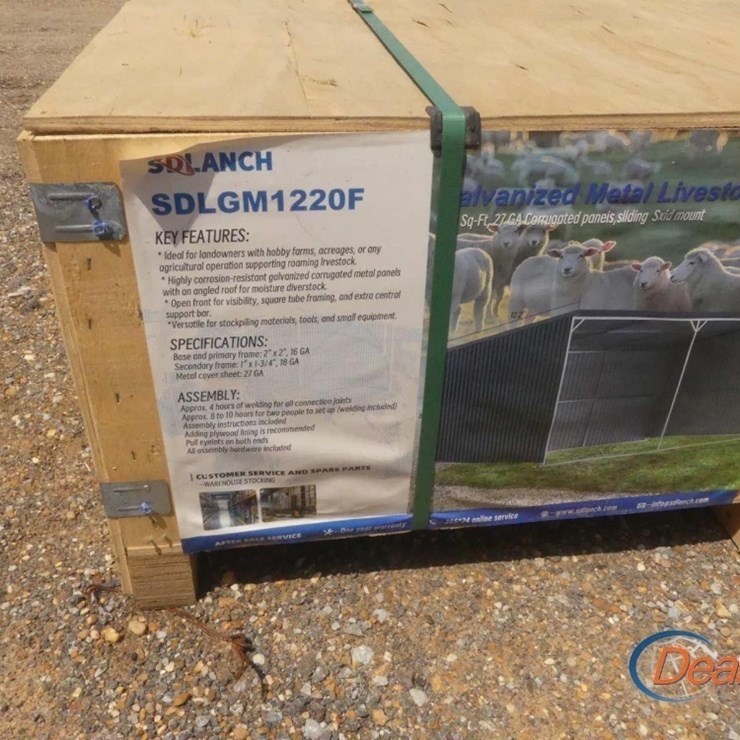UNUSED 2025 SDLANCH 12X20 LIVESTOCK METAL SHED