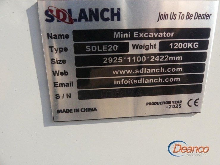 unused-2025-sdlanch-sdle20-mini-excavator,-s/n-01082a:-yanmar-23hp-diesel-eng.,-rubber-tracks-image-9