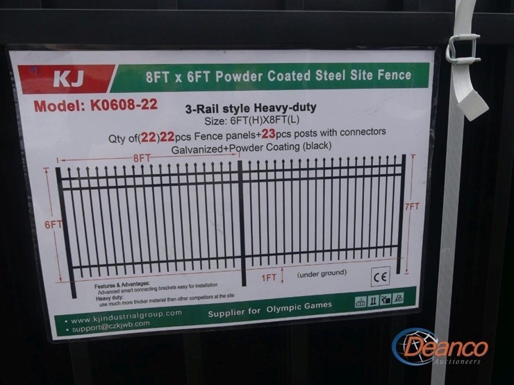 (22)-pieces-of-unused-2024-8'x6'-fence-panels-with-posts-and-connectors-image-1