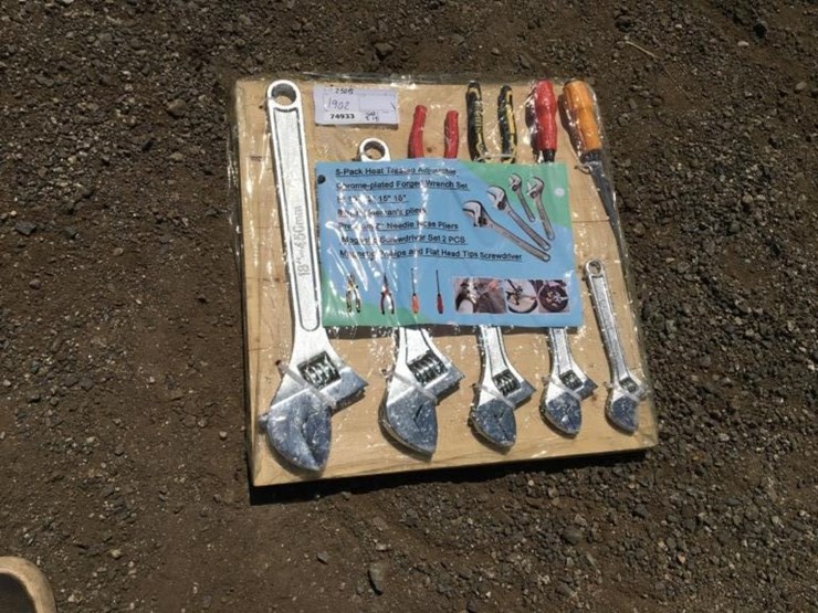 unused-5-pack-adjustable-wrench-set,-image-1
