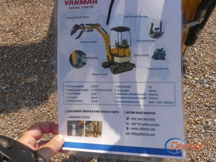unused-2025-sdlanch-sdle20-mini-excavator,-s/n-01082a:-yanmar-23hp-diesel-eng.,-rubber-tracks-image-8