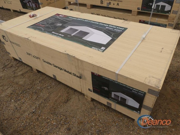 unused-2025-23'x22'-double-garage-metal-shed-image-2