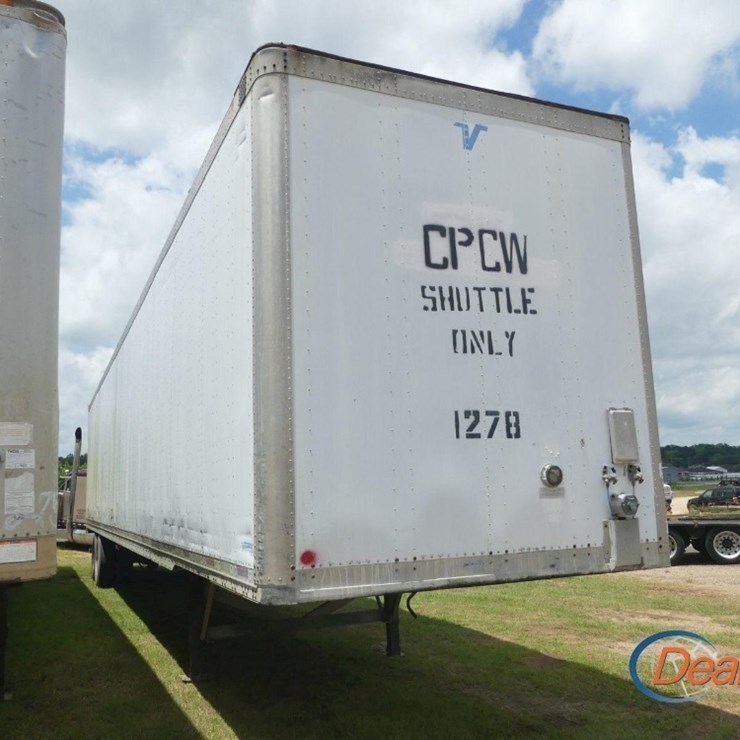 2007 VANGUARD 53' VAN TRAILER, S/N 5V8VA53227M707260: T/A, REAR BARN DOORS