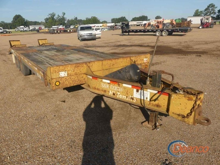 2001-eager-beaver-10ha-tag-trailer,-s/n-112htn3052l058712:-t/a,-pintle-hitch,-19'-deck,-5'-dovetail,-fold-down-ramps,-air-brakes,-16"-wheels,-two-10000-lb.-axles-image-1