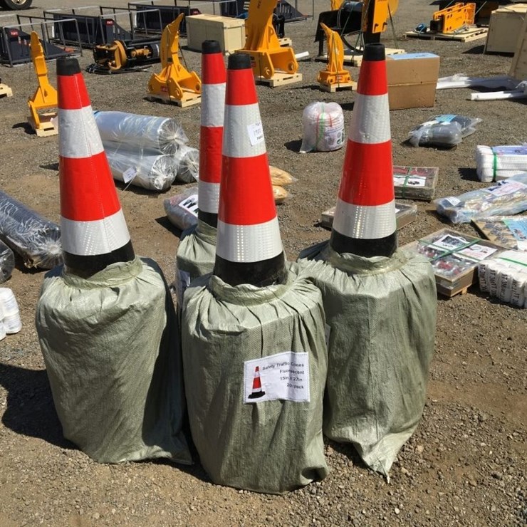(20) Unused Fluorescent Safety Traffic Cones.