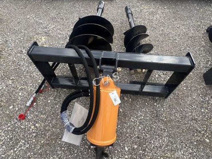 #153-•-wolverine-skid-steer-auger-w/-12"-&-18"-bits-image-1