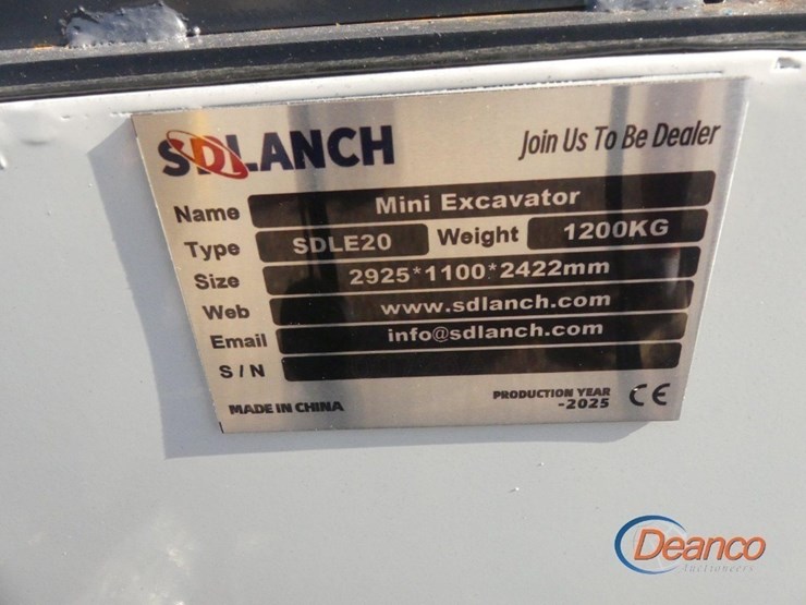 unused-2025-sdlanch-sdle20-mini-excavator,-s/n-00726a:-yanmar-23hp-diesel-eng.,-rubber-tracks-image-9