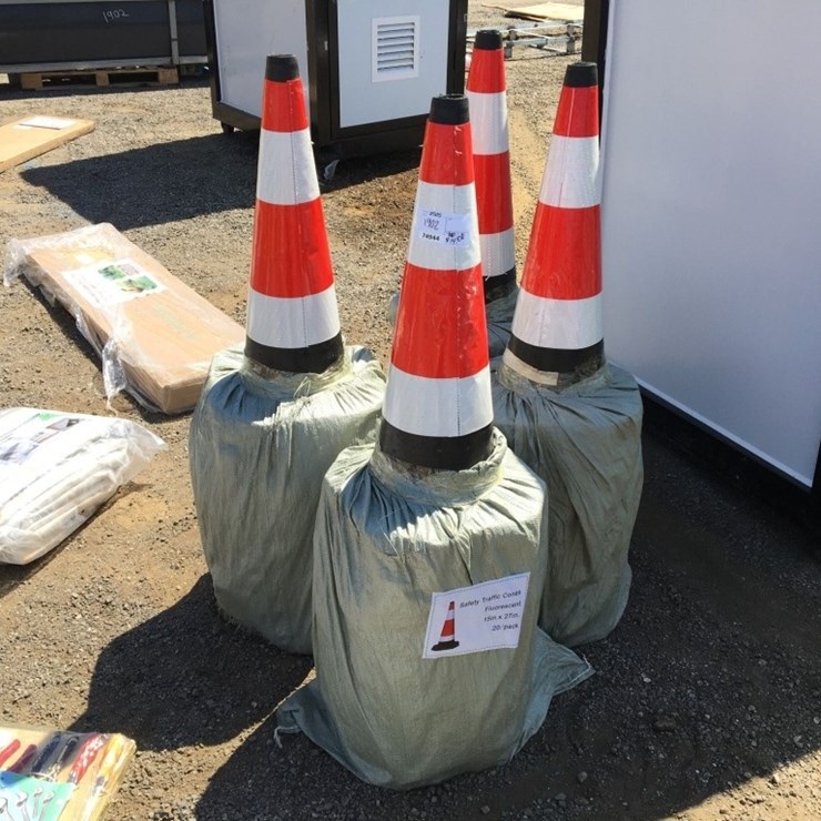 (20) Unused Fluorescent Safety Traffic Cones.