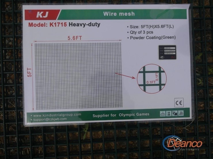 (3)-pieces-of-unused-2025-5'x5.6'-wire-mesh:-powder-coated-image-1