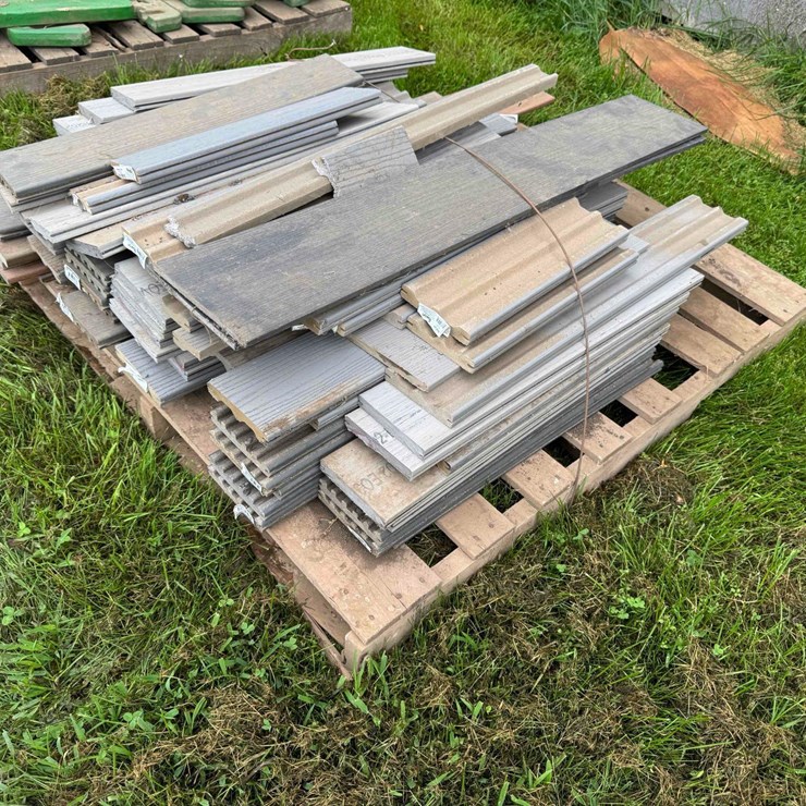 Pallet of short composite decking