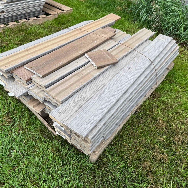 Pallet of short composite decking