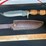 custom-damascus-steel-fixed-blade-knife-w/-cream/red-stripe-handle-image-2