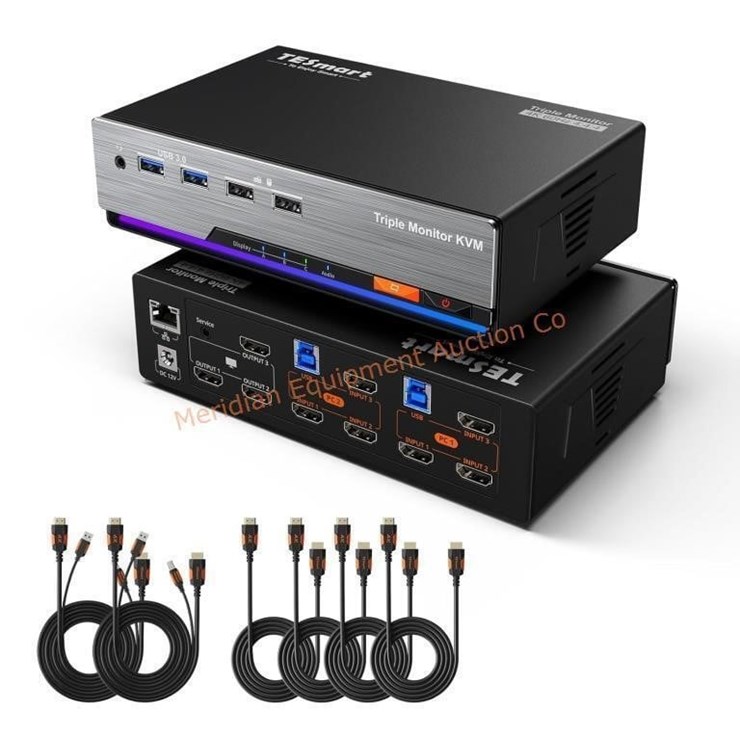 TESmart HDMI KVM Switch 3 Monitors 2 Computers