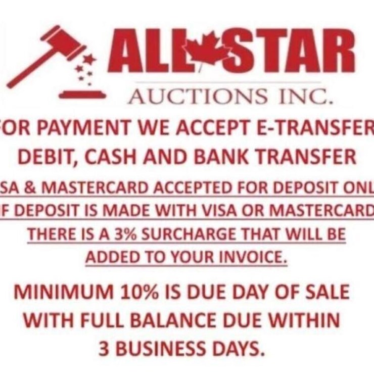 PAYMENT OPTIONS INCLUDE E-TRANSFER, DEBIT, CASH AN
