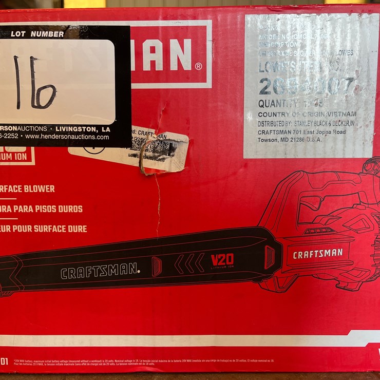 #16 • CRAFTMAN 20V BLOWER
