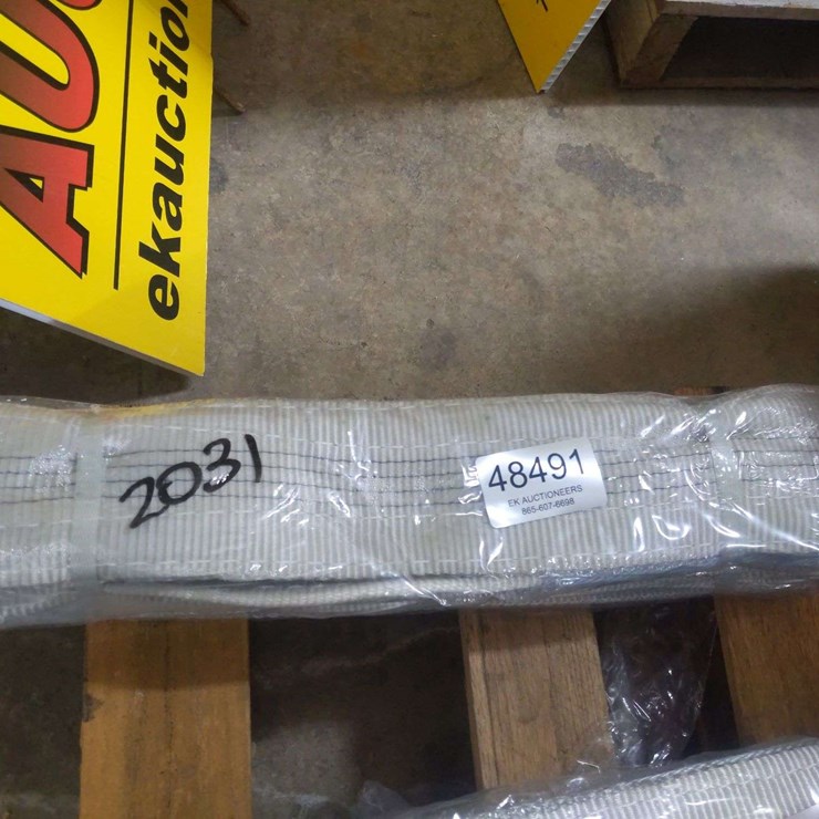 QTY (2) UNUSED 4" WEBBING SLINGS