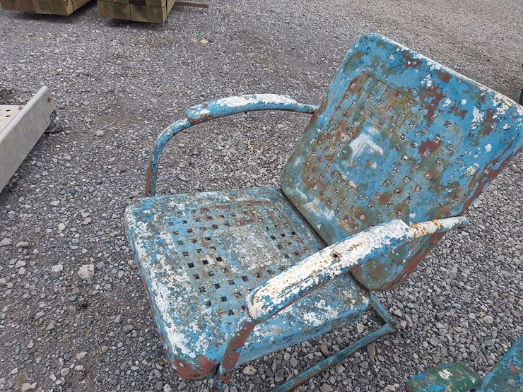 qty-(2)-metal-rocking-lawn-chairs-&-metal-glider-lawn-couch-image-16