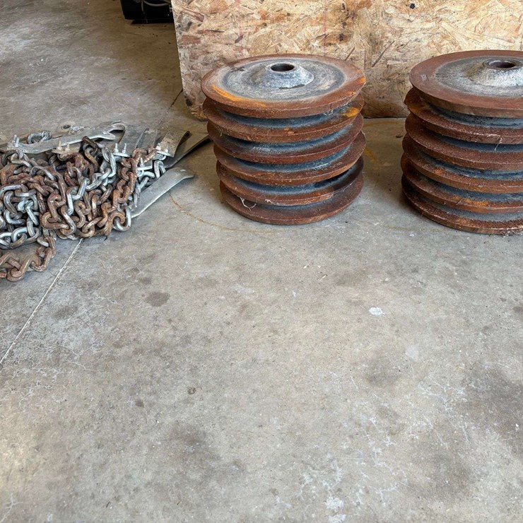 Cast Closing Wheel and Drag Chains