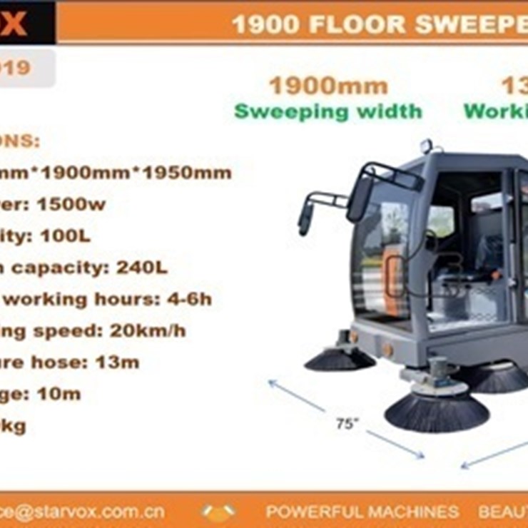 2025 Starvox D19 Electric Floor Sweeper