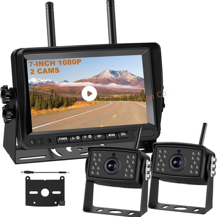 Dual Wireless Backup Camera System 7” HD Monitor
