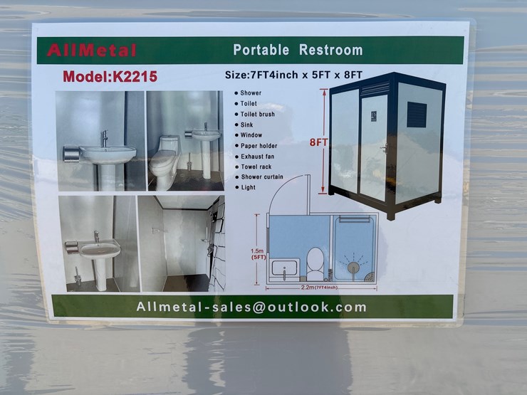 #1312-•-7ft-x-5ft-x-8ft-portable-restroom-with-shower-image-2
