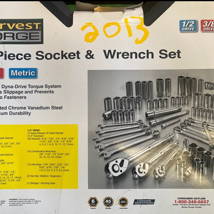 #2013 • HARVEST FORGE 92 PIECE SOCKET AND WRENCH SET