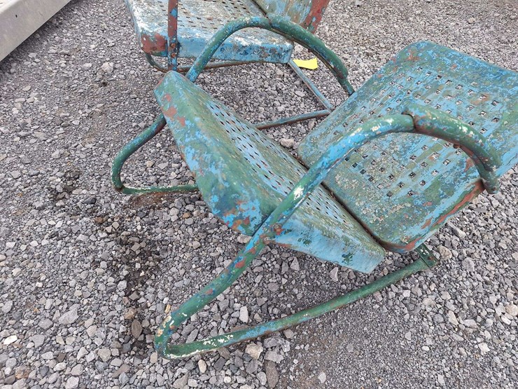 qty-(2)-metal-rocking-lawn-chairs-&-metal-glider-lawn-couch-image-15