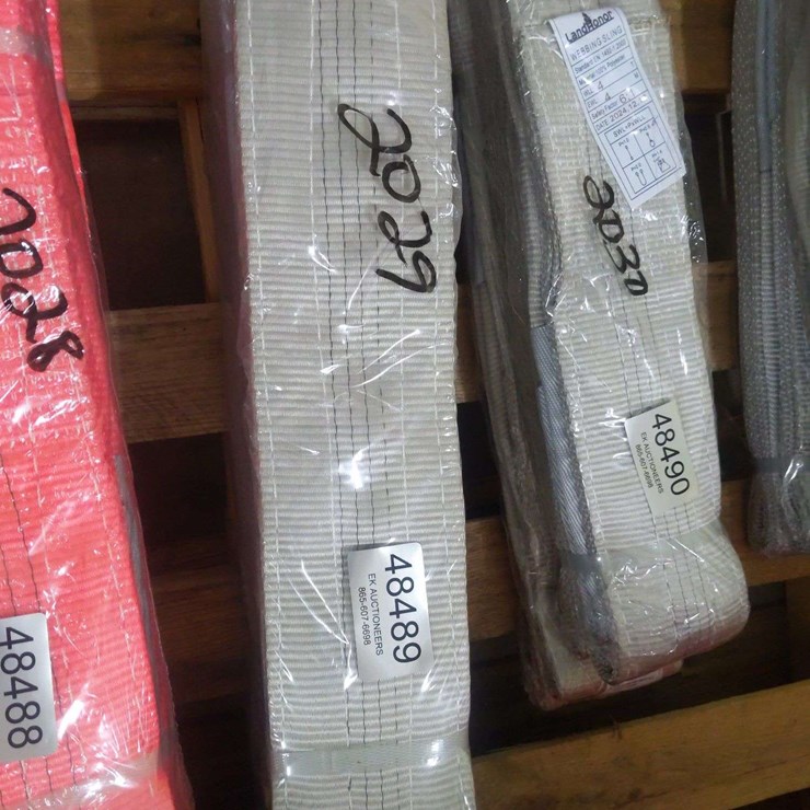 QTY (2) UNUSED 4" WEBBING SLINGS